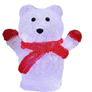 monzana Figurine Lumineuse LED en Acrylique Décoration de Noël Ours polaire lumineux Illumination de noël Décoration LED Ours Nounours pas cher