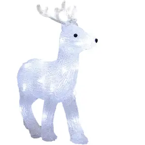 monzana Figurine lumineuse LED en acrylique Décoration de Noël Cerf lumineux Illumination de noël Décoration LED pas cher