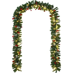 Casaria Kerstguirlande   10 m 160 LED´s incl. Decoratie   Warm Wit pas cher