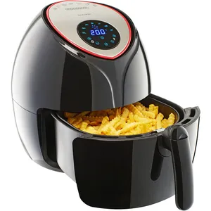 Deuba Friteuse sans huile 9en1 Friteuse électrique 6,5 L 1850W noir Avec température réglable Livre de recettes