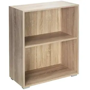 Deuba Étagère bibliothèque chêne 77 x 60 x 28 cm Meuble de rangement VELA 2 compartiments pour salon bureau chambre
