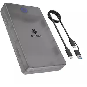 RaidSonic Technology ICY BOX Spade Base 388 Boîtier disque dur/SSD Noir, Transparent 2.5/3.5 pas cher
