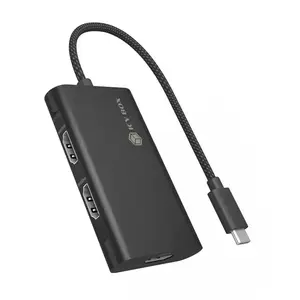 Icy Box IB-AD1030-C (HDMI, 20 cm), Adaptateur données + vidéo, Noir