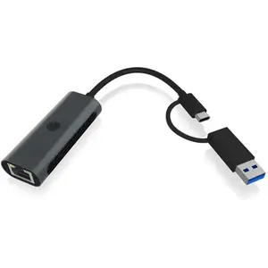 IcyBox IB-LAN301-C3 Adaptateur USB Type-A ou Type-C® vers 2,5 Gigabit Ethernet LAN pas cher