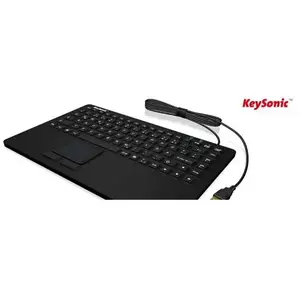 KeySonic KSK-5230IN USB QWERTZ Noir - Claviers (Mini Avec fil USB QWERTZ Noir) pas cher