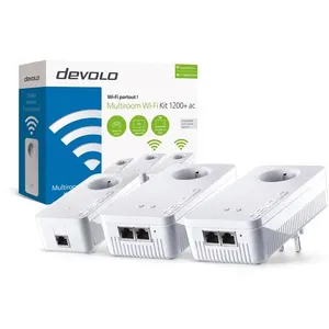 devolo dLAN 1200+ WiFi ac - Starter Kit - adaptateur CPL - - 1GbE, HomePlug AV (HPAV) - Wi-Fi 5 - Bi-bande - Branchement mural pas cher