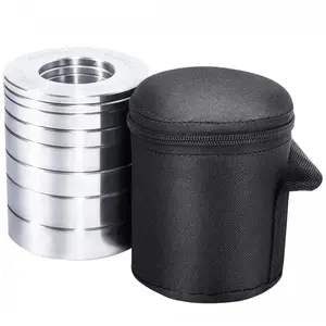 GORILLA SPORTS Mini disques chromés 51 mm - Lot de 5 KG avec housse de transport pas cher