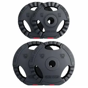 Gorilla Sports Halterschijven 30 kg - 2x5 + 2x10 kg - Gripper Kunststof - 50 mm pas cher