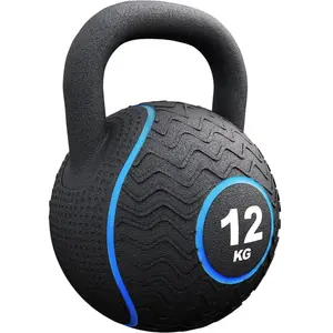 Kettlebell en caoutchouc 4 kg   20 kg 12 KG Gorilla Sports pas cher