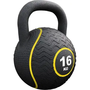 Kettlebell en caoutchouc 4 kg   20 kg 16 KG Gorilla Sports pas cher