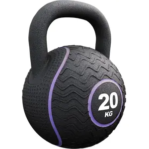 Kettlebell en caoutchouc 4 kg   20 kg 20 KG Gorilla Sports pas cher