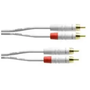 CORDIAL Câble audio double RCA 3 m blanc pas cher
