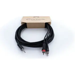 Cordial Câble Y mini jack stéréo / 2 RCA 1,5 m pas cher