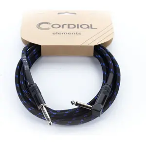 Cordial EI 3 PR-TWEED-BL Instrumentkabel 3 m - Instrumentenkabel pas cher