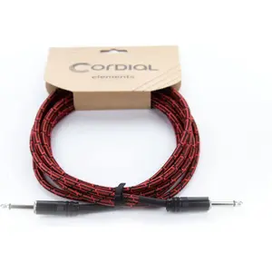 Cordial EI 1.5 PP-TWEED-RD Instrumentkabel 1,5 m - Instrumentenkabel pas cher