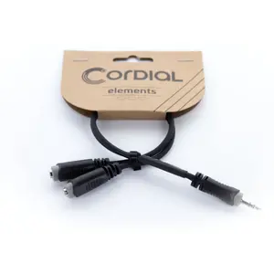 Cordial Câble Y bretelle mini-jack stéréo/2 mini-jacks stéréo femelles 30 cm pas cher