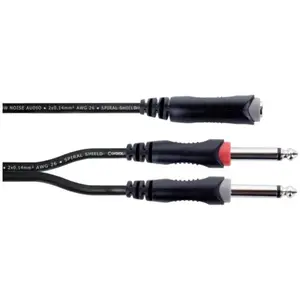 Cordial 14885 Jackplug Audio Y-adapter [1x Jackplug female 6,3 mm (stereo) - 2x Jackplug male 6,3 mm (mono)] 0.30 m Zwa pas cher
