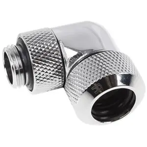 Alphacool Eiszapfen 13 mm HardTube compression fitting 90° rotatable G1/4 - Raccord à angle de compression de système de refroidissement liquide - chrome