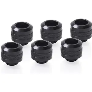 Alphacool Eiszapf. Pro 13mm 6erpack Bk  Hardtube Fitting G1/4 - 10