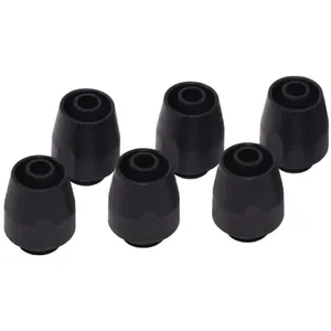 Alphacool Alphacool HF Anschraubtülle TPV - Gerade - Black - 6er Kit