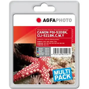 Agfaphoto apccli521setd cartouche d'encre noir bleu rose jaune pas cher