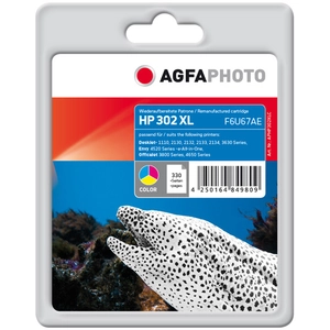 AgfaPhoto - Couleur (cyan, magenta, jaune) - compatible - remanufacturé - cartouche d'encre (alternative pour : HP 302XL, HP F6U67AE) - pour HP Deskjet 1110, 21XX, 36XX; ENVY 45XX; Officejet 38XX, 46XX, 52XXVendu parfnac-be