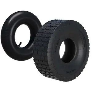 WILTEC Pneu pour tracteur à pelouse 15x6.00-6 4pr avec chambre à air et valve droite tondeuse à gazon - 51161 pas cher