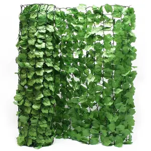 WILTEC Clôture pare-vue Feuillage 300cm x 150cm Habillage de mur Brise-vue Bâche Grillage - 51770 pas cher