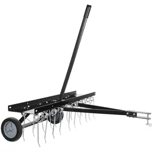 WILTEC Scarificateur Trainé pour Tracteur tondeuse Largeur de travail 100cm R... pas cher