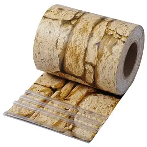 WOLTU Couverture de clôture en PVC, Rouleau de Brise vue,Protection visuelle Jardin Balcon, 25 pièces clips, 19cm x 35m, Grès pas cher