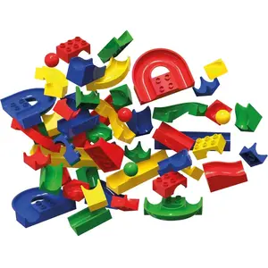 Jouet de construction - HUBELINO - Toboggan - 128 pièces - Multicolore pas cher