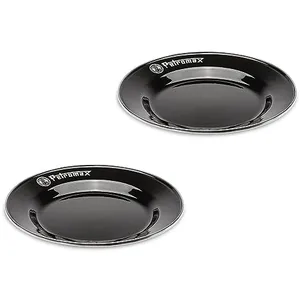 Petromax emaille bord zwart 26 cm - set van 2 pas cher