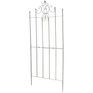 Tuteur treillis mural - CLP - PAULA - Fer - 170 x 85 cm - Vert antique pas cher