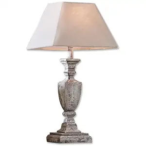 LOBERON Tafellamp Gorham wit/antiekgrijsVendu parbol