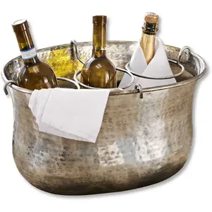 LOBERON Champagnekoeler Montgomery antiekzilverkleurig pas cher