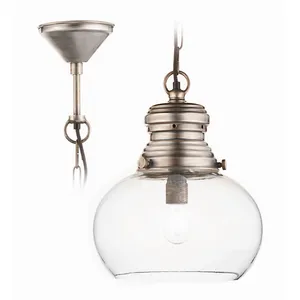 LOBERON Hanglamp Jule antiekzilverkleurig/helder pas cher
