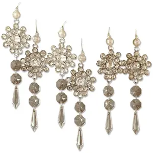 LOBERON Sierhanger set van 6 Fleurette zilverkleurig