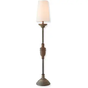 LOBERON Tafellamp Caylus wit/bruin pas cher