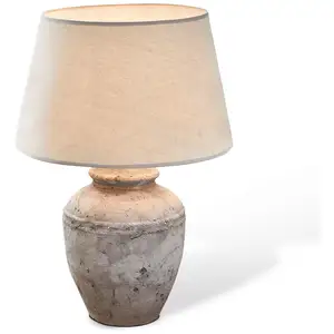 LOBERON Tafellamp Mosnay beige/antiekgrijs pas cher