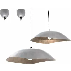 LOBERON Hanglamp set van 2 Gariés zilverkleurig pas cher