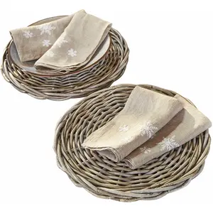 LOBERON Placemat set van 2 Bland bruin pas cher