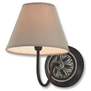 LOBERON Wandlamp Gradinas grijs/zwart pas cher