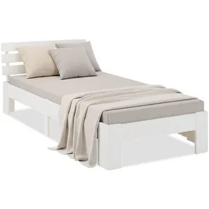 HOMESTYLE4U Lit 90x200 avec Sommier à pas cher