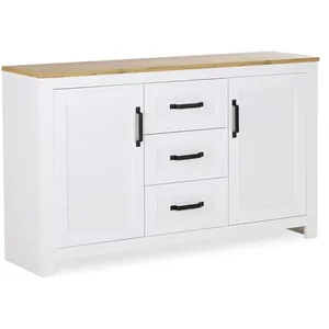 HOMESTYLE4U Buffet Blanc 150 cm en BoisVendu parcdiscount