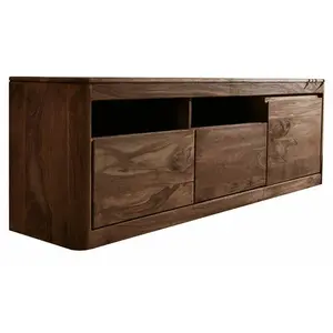 Massivmoebel24 Meuble TV - Bois massif de palissandre teinté (Smoked cherry) - TORONTO #120Vendu parcdiscount