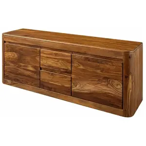 Massivmoebel24 Meuble TV 147x40 Palissandre ciré Noisette TORONTO N° 200 pas cher