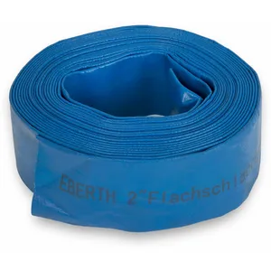EBERTH 2 Pouce Tuyau darrosage Tuyau Plat Pour Pompe, Longueur 10m, Diamètre 52mm, Flexible, pvc Résistant, Tuyau Industriel, Tuyau deau pour lirrigation, pas cher