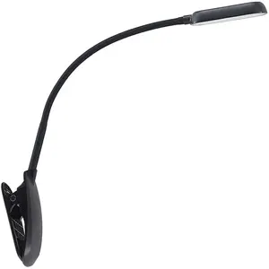 PRIOS - Klemlamp- met touchdimmer - 1licht - ABS, polycarbonaat - H: 51 cm - zwart - Inclusief lichtbron pas cher