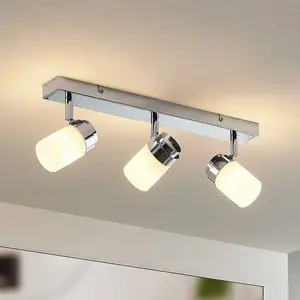 Lindby - buitenspot - 3lichts - Staal, glas - H: 11.5 cm - G9 - chroom pas cher
