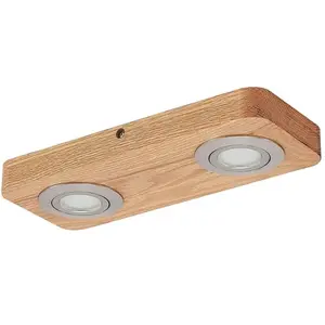 LINDBY Led Plafonnier 'Mikari' en bois pour salon & salle à manger pas cher